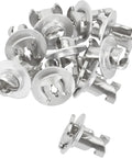 Tough Quick Swap Quarter Turn Panel Fasteners Hollow Steel Clips, 10-pack of clips with washers for hot rods.