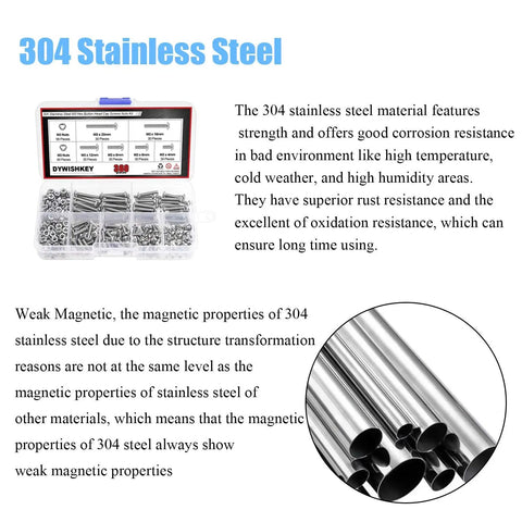 360 Piece M3 Stainless Steel 304 Hex Button Head Bolts Screws And Nuts Kit With Sizes 4Mm 6Mm 8Mm 12Mm 16Mm 20Mm DIY Ready Pro Grade Hardware Projects on display with storage case and product details