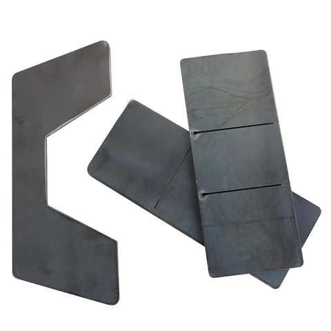 Universal Mini C Notch Kit Weld On Square Under Bed Notch For Frame Stability Keeps Wheel Alignment And Smooth Ride With Easy Weld In Install For Heavy Duty Truck Builds. 3/16 steel weld-on plates