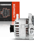 Side view of 110 Amp 12 Volt Clockwise Rotation Alternator With 6 Groove Pulley For Ford Focus 2000 To 2004 2L L4 Escape