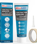 Heavy Duty Construction Adhesive For Concrete, Tile, Stone, Wood And More, Super Strong Cement Glue in 7.4 oz tube with box and nozzle.