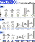 Beefy Hex Bolts And Nuts Kit 1/4-20, 5/16-18, 3/8-16 Stainless Steel 304 With Flat And Lock Washers, 240 Pieces Illustrated