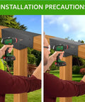 Installation of Post And Beam T Bracket Set For 4x4 Lumber Pergola Kit Heavy Duty Outdoor Hardware demonstrating secure connections