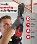 18V Cordless Hydraulic Pipe Crimper Tool Kit With 3 Pro Press Jaws For Fast Copper And Stainless Steel Connections, user demonstrating tool usage.