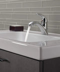 Classic Single Hole Chrome Bathroom Faucet With One Handle, Fits 1 Hole Or 3 Hole Sinks, running water in modern bathroom