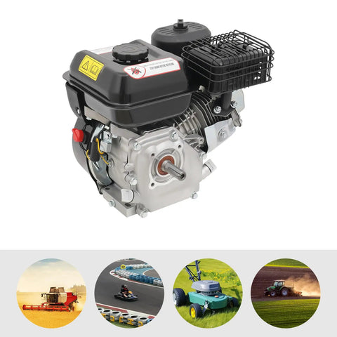 212cc Gas Engine With Horizontal Shaft 4-Stroke Workhorse For Farm And Industrial Jobs Hand Start Carburetor