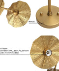 Close-up of Two Light Industrial Metal Wall Sconces with Antique Brass Flower Ripple Shade, E26 base, metal construction