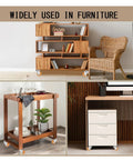Heavy Duty Swivel Casters With Threaded Stem Mounts And Reinforced Brackets on versatile furniture pieces.