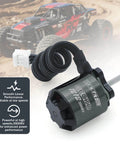 Beefy 1212 3500KV Brushless Outrunner Motor With 2mm Shaft For Tiny RC Crawlers next to RC truck on terrain