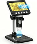 4 Point 3 Inch LCD USB Digital Coin Microscope With Screen 1080P HD Imaging Real Time Video 50X To 1000X Magnification Eye Friendly Viewing For Coins And Tiny Details on stand