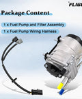 Diesel Fuel Pump Assembly For Ford Super Duty F250 F350 F450 F550 And Excursion 2003 To 2007 6.0L V8 Replacement shown with wiring harness.