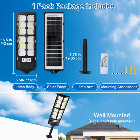 Outdoor Waterproof 6500K LED Motion Light With Remote Control, IP65 Commercial Grade Street Flood Light For Parking Lot Driveway