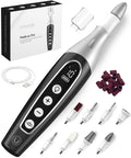 Hella Smooth Cordless Nail File Drill And Thick Toenail Grinder Professional Manicure Pedicure Kit, includes tools and charger.