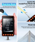 Pro Grade Digital Trigger Pull Gauge And Force Meter With 500N Capacity Big LCD Display Shows N Kg And Lb In Real Time Peak And Auto Peak Modes Data Software Calibration Certificate Great For Push Pull Tests And Quality Control. Handheld gauge on display