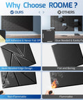 Comparison of 22 Pack Heavy Duty Self Adhesive Acoustic Panels For Walls showing self-adhesive design versus glue required panels.