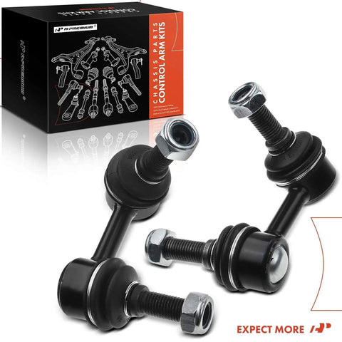 Two Pack Front Sway Bar End Links For Nissan Frontier 2005-2019, Pathfinder 2005-2012, Xterra 2005-2015, Suzuki Equator 2009-2012 Stabilizer Bar Link Replacement shown with packaging box