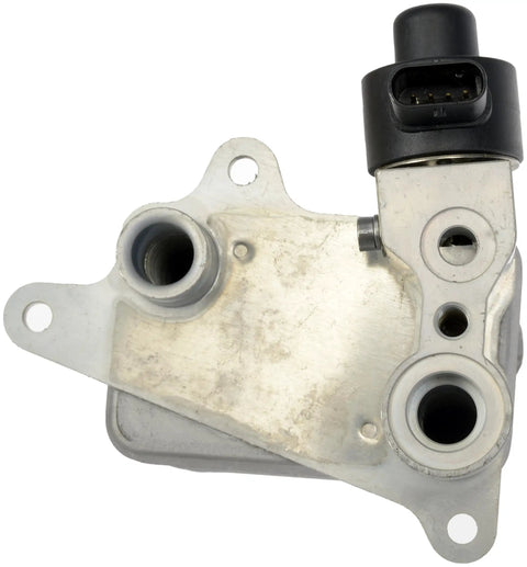Premium Drive Motor Battery Pack Cooler Direct Replacement Genuine Fit for Hybrid Electric Systems, silver metal component with multiple ports.