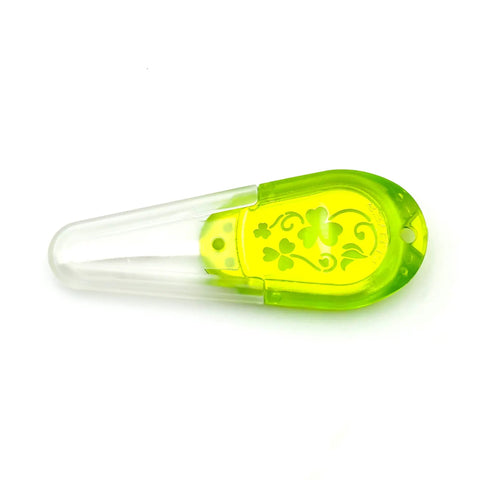 Flat Tip Embroidery Needle Threader For Thick Threads And Any Embroidery Needles Apple Green Quick Grasp Comfort No Fuss Handy Portable Tool
