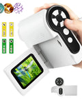 3 In 1 Handheld Microscope With 2 Inch LCD Screen 1000X Zoom For Kids Ages 8 To 12 Portable Mini Scope With LED Light Includes 32GB Card And 5 Sample Slides Awesome Halloween Christmas Birthday Gift handheld LCD microscope with slides