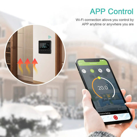 Smart Thermostat And Furnace Heating Controller With LCD Touch Screen For Underfloor Heating And Gas Stove WiFi Enabled Hassle Free Use 85V To 250V AC app control