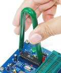 Antistatic Clip Pliers For Circuit Board PLCC IC Chip Puller Extraction And Removal Tool For Arduino in use on PCB