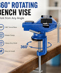 Compact Table Vise For Small Wood And Metal Projects 50mm Clamp Width Handy Clamp Tool For Hobbyists Quick Secure Holding No Fuss Craft And Workshop Helper For DIY Woodworking, 360° bench vise