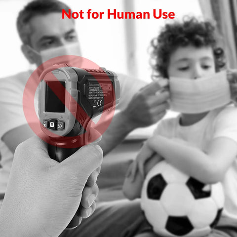 Non Contact Infrared Thermometer Gun For Cooking And Grilling, Digital Infrared Temp Reader For Candy, Food, Pizza Oven, Grill And Engine, Temperature Gun With 12 To 1 Distance To Spot, Backlit Display, Auto Off, Low Battery Alert Range -58F To 1112F not for human use