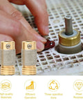 Two 5/8'' diamond drill bit heads with brass cores for stained-glass grinders