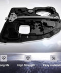 Rear Left Window Regulator Replacement For Ram Pickup Driver Side 2009-2020, OE Style Fit, 68045171AC Compatible, black material