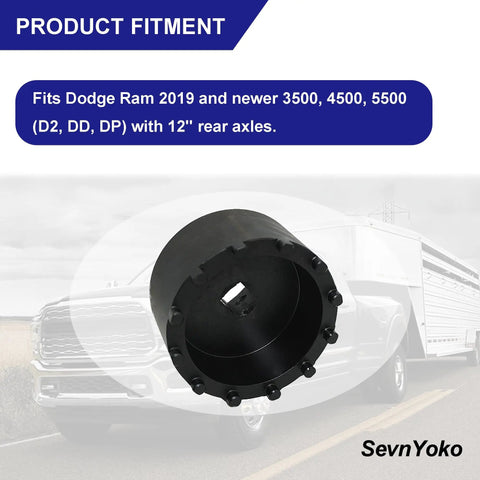 Dodge Ram 12 Pin Axle Spindle Hub Nut Socket Tool For Rear Bearing Retaining Nut Removal One Half Inch Drive