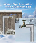 Foam Pipe Insulation Kit With Aluminum Foil Shield, 8 Pieces Including Long Tubes And Elbows, winter protection on pipes