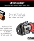 V1 Press Ring And Actuator Kit For Standard Press Tools 1/2 In To 1-1/4 In Copper And Stainless Tubing