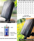 Outdoor Solar Curtain String Lights With 300 Super Bright Warm White LEDs Remote Control 8 Modes Waterproof Fairy Lights solar panel and remote control