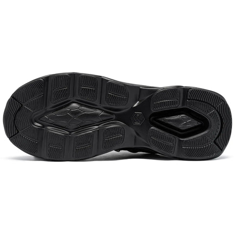 Underside view of Steel Toe Shoes For Men Safety Work Sneakers With Lightweight EVA 3D High Rebound Sole Built For Comfort ASTM F2413 200J Protection