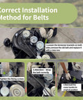 Installation method for Heavy Duty Deck Drive Belt Replacement Fits LT133 LT150 LT155 LT160 LT166 LT180 For 38 Inch And 42C Decks