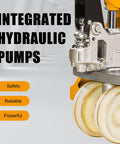 Close-up of integrated hydraulic pumps on Heavy Duty Manual Pallet Jack Truck 6600 Lbs Capacity for efficient cargo hauling.