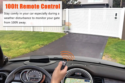 Driver uses remote for Heavy Duty 1800lb Automatic Sliding Gate Opener With 370W Copper Motor 40ft Gate Capacity 2 Remotes And IR Sensor
