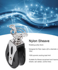 Sailboat Rigging Pulleys 316 Stainless Steel Nylon Sheave Block Head With 20mm Wheel 85x40x20mm, marine-grade pulley