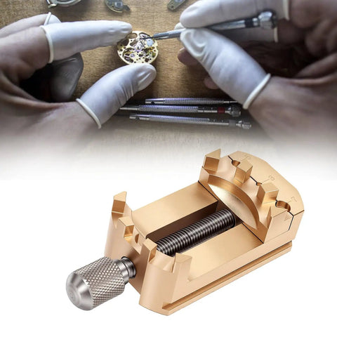 Mini Brass Vise For Watch Repair And Jewelry Engraving Precision Clamping Jaws For Tiny Parts Delicate Hands Tiny Gears Pivot Tubes And Small Components The Handy Pro Grade Watchmakers Tool For Precise Holding, brass mini vise on bench