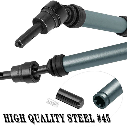 Heavy Duty Beefed Up Alloy RC Drive Shaft Upgrade Kit For One Eighth Typhon 3S BLX And Typhon Mega 550 Steel CVD front and rear driveshafts