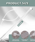 White Clear Zip Ties 14 Inch 100 Pack 60 Lb Beefy Heavy Duty UV Resistant Self Locking Nylon Cable Ties For Outdoor Use