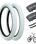 20x2.125 Inch Folding Tire Kit With Inner Tubes And Levers, Puncture-Resistant 20 Inch Bike Tire For BMX MTB Mountain Bikes