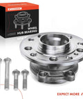 Front Wheel Bearing And Hub Assembly For Mercedes-Benz C300 C350e E300 E350 E450 GLC300 CLS450 GLC43 AMG AWD Compatible Replacement Hub Bearing Set With Precise Fit And Durable Construction And Beefed Up Easy Install with bolts shown