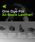 Permanent Black Leather Dye For Shoes And Boots 2.5 Ounce Restores Scuffs And Fading On Leather And Suede For Furniture Car Seats Jackets Upholstery And More.