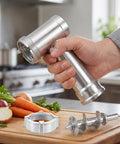 Electric Meat Grinder Replacement Parts Aluminum Alloy Grinder Tube For Home Kitchen Sturdy Meat Mincer Spare Tool Kit To Speed Up Grinding And Make Sausage Like A Pro. Aluminum replacement tube shown in hand