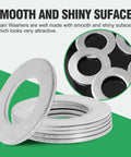 Smooth One And A Half Inch Stainless Steel Flat Washers With Three Inch Outside Diameter Made From 304 Stainless Steel