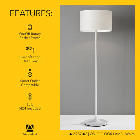 Scratch Proof Matte White Floor Lamp With Corrosion Resistant Body for cozy bedroom and living room corner decor.