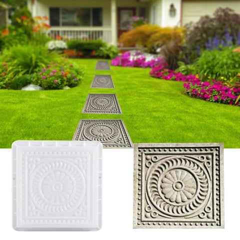 DIY Stepping Stone Molds For Concrete Stamp Set Reusable Plastic Molds For Patio Garden Path Walkway Pavers