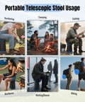 Upgraded Foldable Stool Set Of 2 Portable Collapsible Chair For Fishing And Outdoor Adventures in various outdoor settings