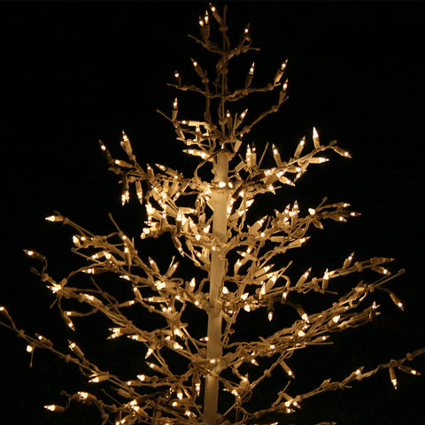 Clear Warm White Outdoor Christmas String Lights On White Wire 150 Count Incandescent Mini Lights 120V UL Certified End To End Connectable